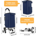 Heavy Duty 3 In 1 Shopping Cart  Foldable Hand Truck With 6 Wheels