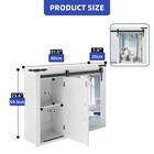 31  Wall Mounted Bathroom Cabinet Mirror Toilet Storage Shelves W  Sliding Door