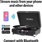 Victrola Vintage 3-speed Bluetooth Portable Suitcase Record Player Vsc-550bt-blk