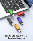 Kootion Usb 2 0 8gb 16gb 32gb 64gb 128gb 10 Pack Flash Drive Memory Mixed Color