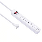 3 Ft  6-outlet Power Strip Surge Protector  White  4-pack 
