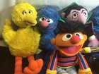 Gund Sesame Street Plush Lot 7pc 2002 Cookie Monster Bert Ernie Big Bird Count