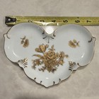Vtg Andrea Japan White   Gold Porcelain Bottle  Jar  Boxes And Trays Vanity Set
