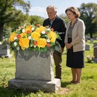 Grave Decorations For Cemetery Headstone Flower Saddle For Grave Decor