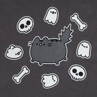 Pusheen The Cat Gray Skeleton Ghost Halloween T-shirt Unisex Sizes Cotton