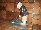 Antique Vintage - Old Cast Iron Golfer Doorstop - Guc - Original - Local Barn 