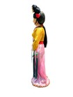 Asian Japanese Doll 14 1 2  Vintage On Stand  read 