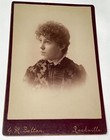 Antique Victorian American Beautiful Floral Fashion Lady Rockville Cabinet Photo