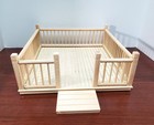 Dollhouse Kit Patio Deck Garden Decking With Railings Wood 1 12 Scale Miniature
