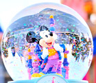 Disneyland 70th Anniversary Mickey Mouse Snow Globe Boxed New