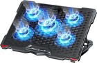 Laptop Cooling Pad 5 Fans Up To 17 3 Inch Heavy Notebook Cooler  Blue Led Lig   