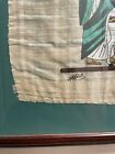  rare  Genuine Vintage Hand Painted Jesus  Mary And Joseph On Papyrus Framed