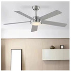Benning 52 In  Indoor Brushed Nickel Ceiling Fan With Remote   Reversible Blades