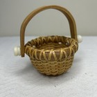 Miniature Nantucket Style Basket With Movable Handle Nautical Ocean