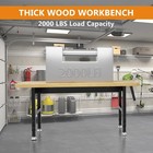 60 Inch Heavy Duty Adjustable Height Workbench 2000 Lbs Load Capacity