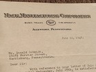 Vintage 1948 Mack Manufacturing Allentown Pa Letterhead Letter Bus Truck Fire