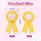 Birthday Ribbon Pin  5 9x2 8  Fabric It s My Birthday Pin  Golden Yellow