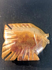 Vintage Onyx Stone Hand Carved Crystal Fish Paper Weight 3 