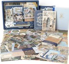 World Travel Scrapbook Kit A6 Grid Notebook Stationery Junk Journal Kit Scrap   