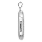 Sterling Silver Rhodium-plated Tree Of Life 30x19mm Rectangle Locket Pendant
