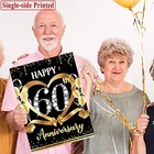 60th Anniversary Yard Sign Decoration Happy 60th Anniversary Wedding Outdoor    