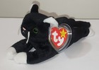 Ty Beanie Baby - Zip The Black   White Cat  8 Inch  New Mwmts Animal Stuffed Toy