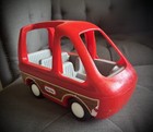 Vintage The Little Tikes Company Dollhouse Family Van Minivan Car -red Wood Play