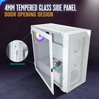 Vetroo Al800 White Mesh E-atx Full Tower Pc Gaming Case 4mm Tempered Glass