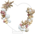 Metal Arch Backdrop Stand White Heart-shaped Wedding Decoration Rack In outdoor