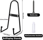 8 Pcs Metal Wall Mount Plate Display Stands Medium Black Easel Plate Hangers For