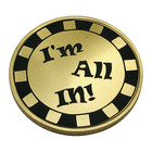 Poker Card Protector  Poker Keychain  Poker Player Gift  Card Weight  I m All In