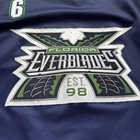 Game Worn Used Brad Zanon  6 Echl Florida Everblades  Sp Hockey Jersey Size 56