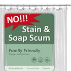 Barossa Design Plastic Shower Liner Clear - Premium Peva Shower Curtain Liner   