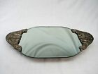 International Silver Vanity Mirror Oval Filigree Footed Tray 15 5 