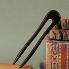 Women Sandalwood U-shaped Hairpin Chinese Japanese Style Wood Hair Clip