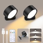 Led Wall Light Indoor Rechargeable Magnetic Touch Remote Control Sconce Lights