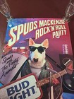 Vtg Spuds Mackenzie Bud Light Guitar Rock   Roll Party 1987 Beer Poster
