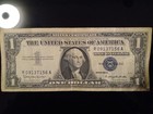 1957-b Series One Dollar Silver Certificate -blue Seal  Circulated  nice Shape