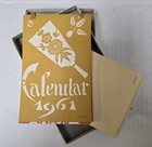 Vintage 1961 Japanese Calendar Woodblock Printed Keisuke Serizawa 12 Months