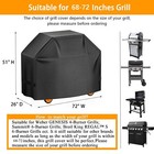 600d Heavy Duty Bbq Grill Cover 72  Waterproof Uv Protection Outdoor Barbecue