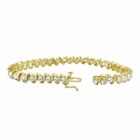Women s Tennis Bracelet 7 25  5 00 Ct Lab Created Diamond 10k Yellow Gold Over