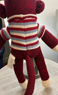 Sock Monkey Dan Dee Red Striped 18 Inch Collectors Choice Plush Stuffed Animal