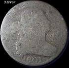 1801 1c  Draped Bust Large Cent With Three Errors 2 1801s And 2 1803 Errors