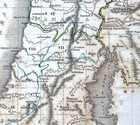1835 Bradford Map Palestine Holy Land Jerusalem Jericho Dead Sea Israel Tribes