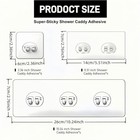 Shower Caddy Adhesive Replacement  Waterproof Strong Shower Shelf 14 Pack