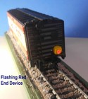 End Of Train Device Ho Scale With Flashing Red Led Kit