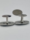 Vintage Foster Silver Tone Revolver Pistol Cufflinks Mid Century Six Shooter Gun