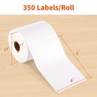 Jadens Direct Thermal Shipping Label  4x6-350 Labels  4x6 Inches  White