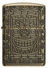 Zippo Armor Tiki Design Antique Brass Windproof Pocket Lighter  46314
