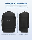 Hynes Eagle 42l Rolling Backpack Travel Suitcase Bag Carry On Laptop Luggage